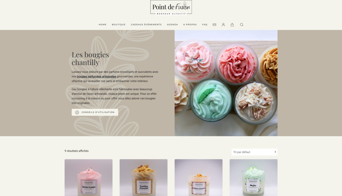 création du site internet e-commerce point-de-fusion.ch